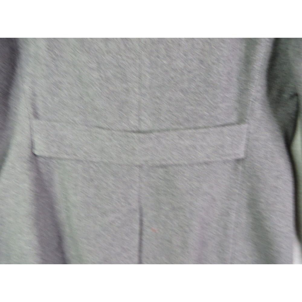Lands End Womens Coat 10 Gray Wool Pea Coat Double Breasted Long Sleeve Classic - Picture 9 of 10